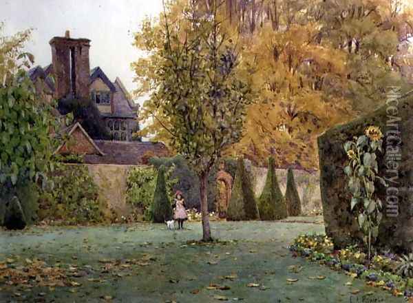 Loseley Park, Surrey Oil Painting - Ernest Arthur Rowe