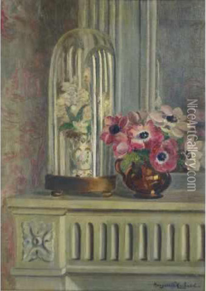Scene D Interieur A La Cheminee Oil Painting - Marguerite Hachard