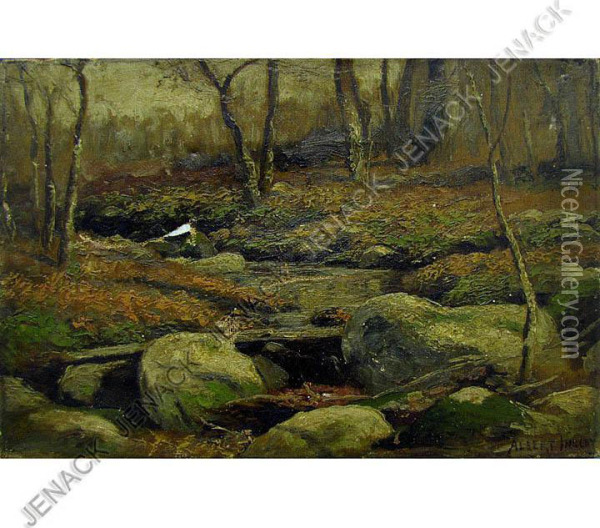 Landscape With Stream Oil Painting - Albert B. Insley