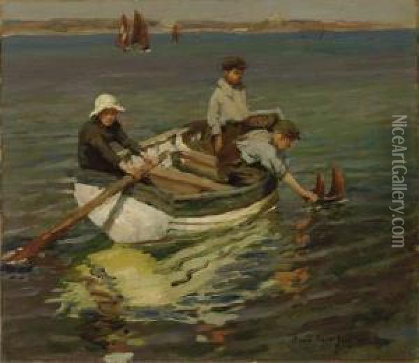 Young Sailors Oil Painting - Harvey Harold