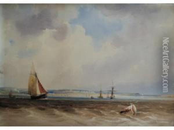 Exmouth Oil Painting - Conrad Martens