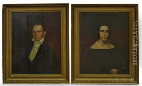 Two Portraits Oil Painting - Charles Fenton