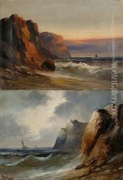 Seascapes Oil Painting - John Henry Boel
