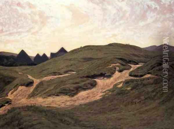 Landscape in Germany, 1908 Oil Painting - Gertrud Schafer