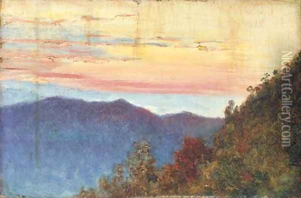 Sunrise in the Himalayas Oil Painting - Vasili Vasilyevich Vereshchagin