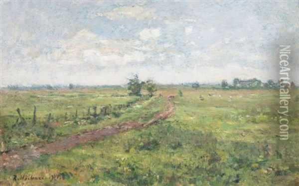 Holsteinische Landschaft Oil Painting - Rudolf Hoeckner