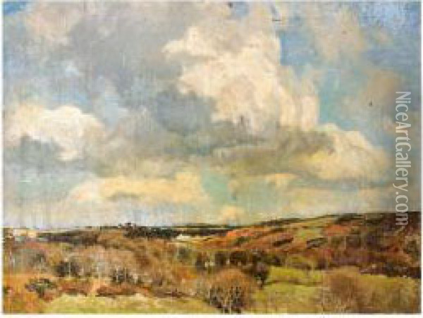 West Country Landscape Oil Painting - Benjamin Eastlake Leader