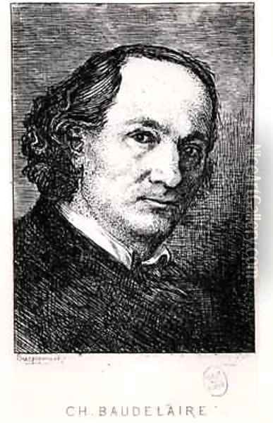 Charles Baudelaire (1821-67) Oil Painting - Felix Bracquemond