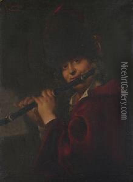 The Piper. Oil Painting - Klaus Richter