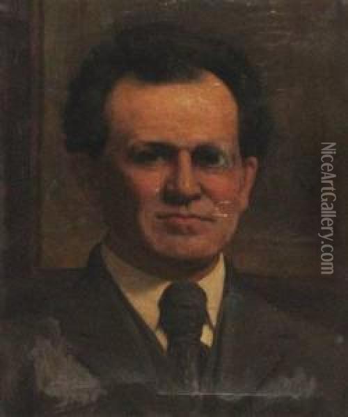 Head And Shoulders Portrait Of Frederick Sullivan Oil Painting - Arthur Waston Sparks