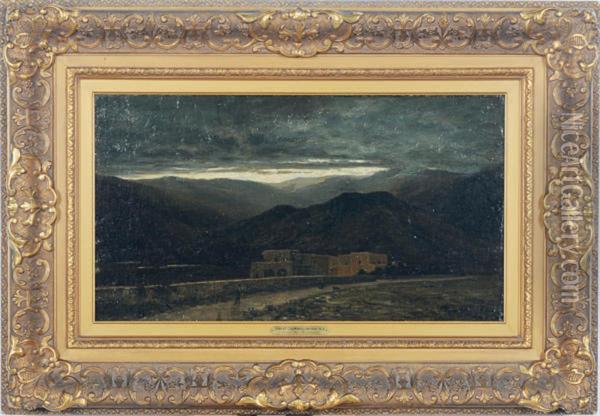 Pompei Amid The Mountains Oil Painting - Robert Crannell Minor