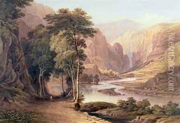 Tasmanian Gorge Oil Painting - John Glover