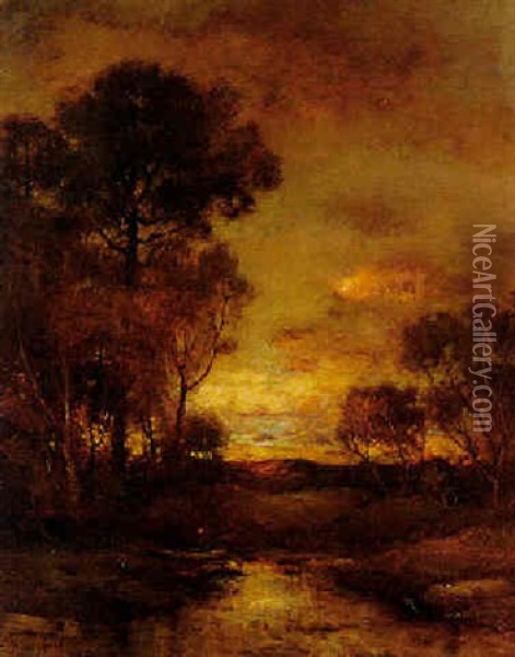 Late Afternoon Oil Painting - Charles P. Appel