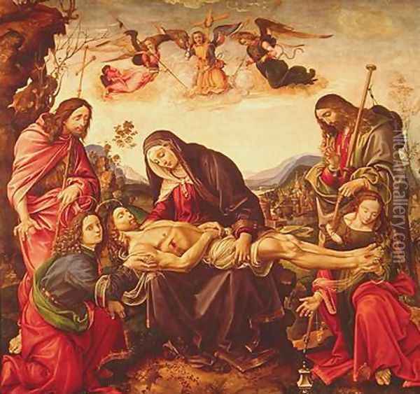The Lamentation of Christ Oil Painting - Raphaello del Garbo Capponi