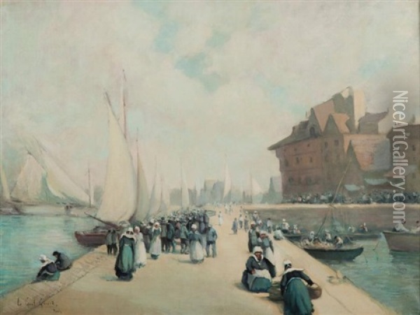 Le Port De Concarneau Oil Painting - Fernand Marie Eugene Legout-Gerard