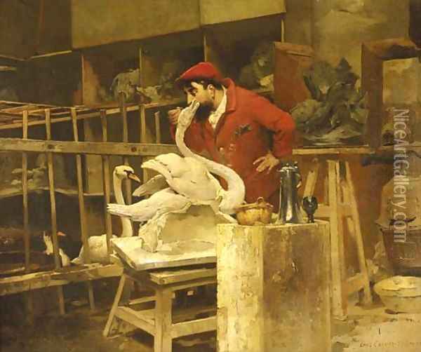 The Animal Sculptor Oil Painting - Pierre Carrier-Belleuse