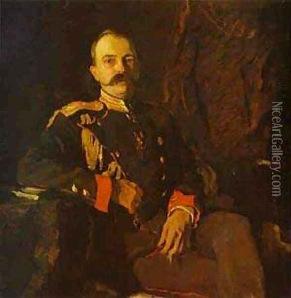 Portrait Of Grand Duke Georgy Mikhailovich 1901 Oil Painting - Valentin Aleksandrovich Serov