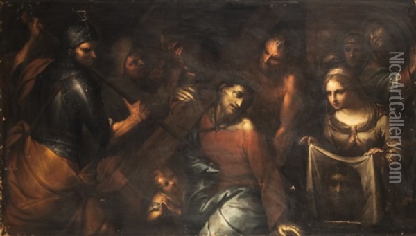 Cristo E La Veronica Sec Oil Painting - Federico Bianchi
