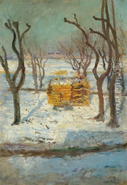 Winterlandschaft Oil Painting - Karl Weiss