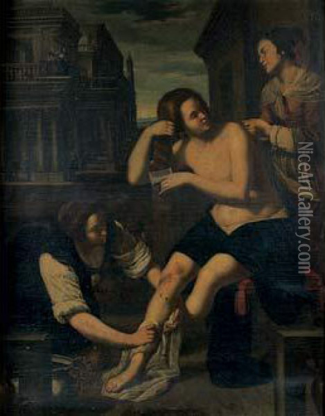 Ecole Napolitaine Du Xviieme Siecle, Atelier De Oil Painting - Artemisia Gentileschi