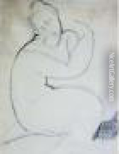  Cariatide  Oil Painting - Amedeo Modigliani