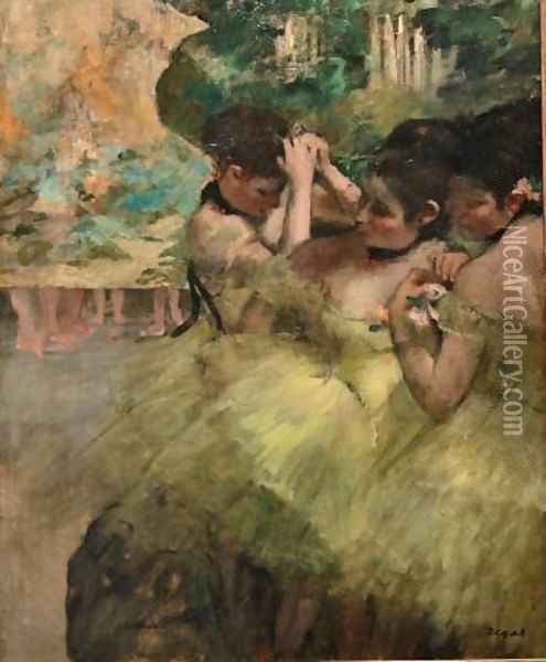 Yellow Dancers Oil Painting - Edgar Degas