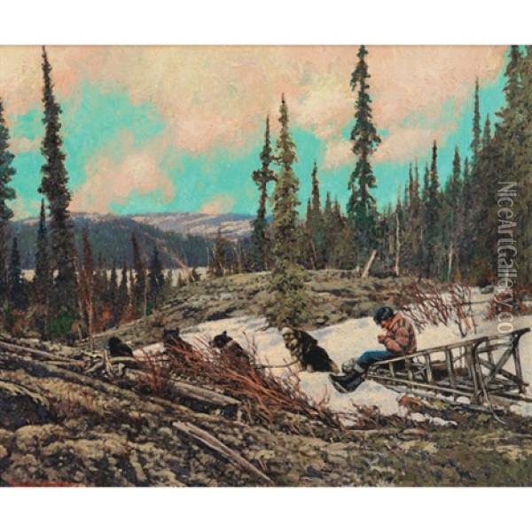 June On Great Bear Oil Painting - Francis Hans Johnston