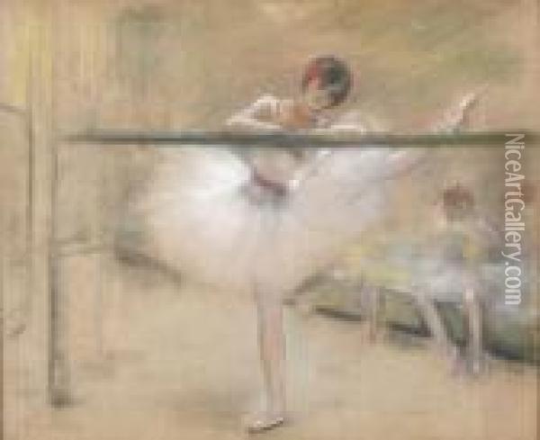 Danseuse A La Barre Oil Painting - Henri Gervex