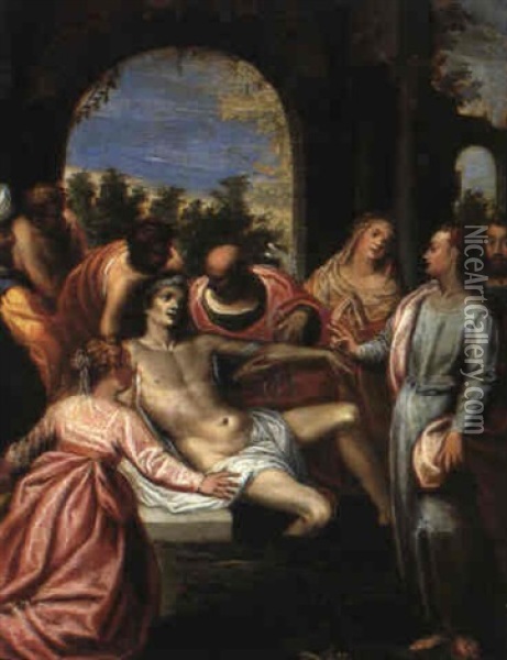 Die Auferweckung Des Lazarus Oil Painting - Hendrik van Balen the Elder