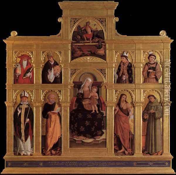 Polyptych Oil Painting - Alemanno Pietro