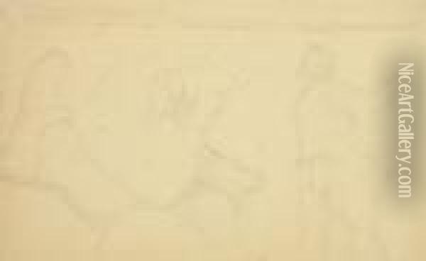Horizon Marin, Badigeonneur, Chien, Main, Pied Oil Painting - Georges Seurat