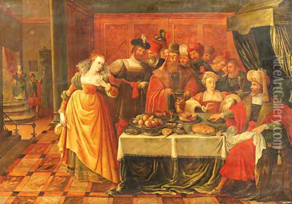 The Feast of King Herod Oil Painting - Ambrosius Francken