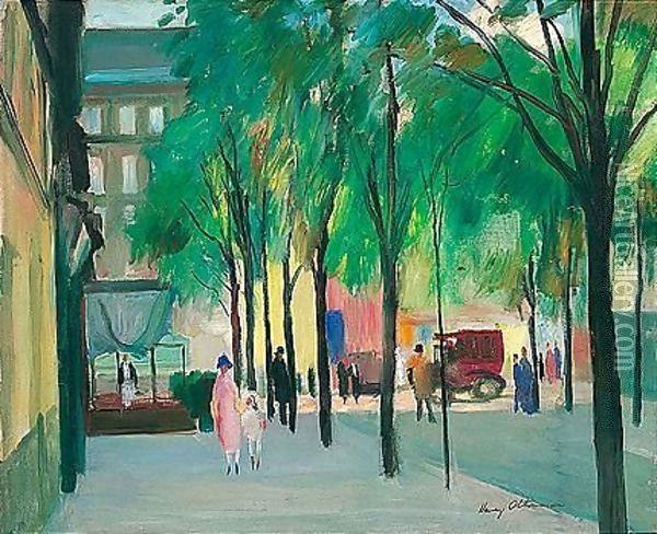 Street scene Oil Painting - Henri Ottmann