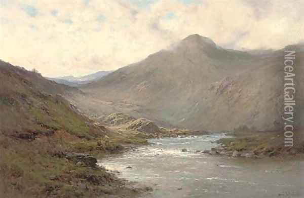 A bend of the Dee Oil Painting - Alfred de Breanski