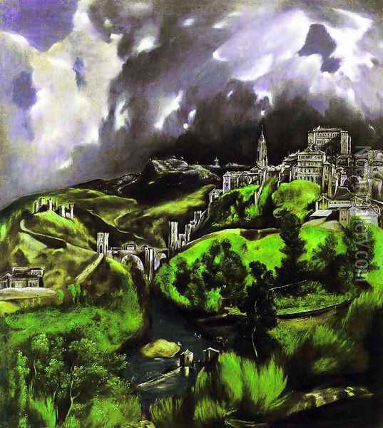A View of Toledo Oil Painting - El Greco (Domenikos Theotokopoulos)