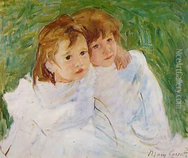 The Sisters, c.1885 Oil Painting - Mary Cassatt