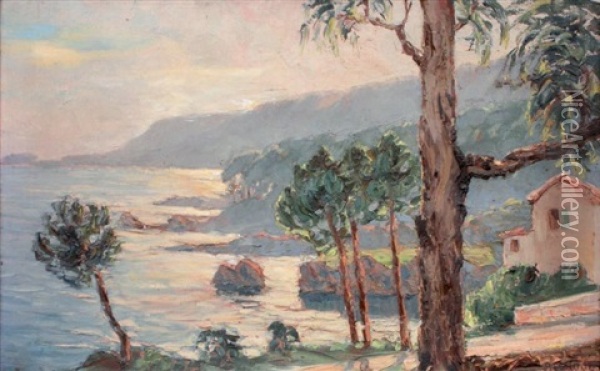 Scene De Fenaison Oil Painting - Charles H. Clair