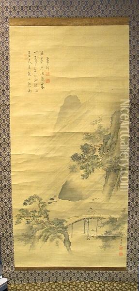Hanging Scroll Oil Painting - Tachihara Kyosho