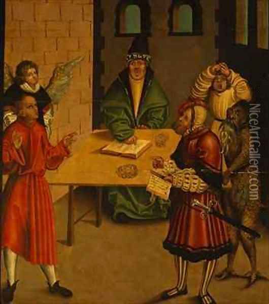 The Ten Commandments 2 Oil Painting - Lucas The Elder Cranach