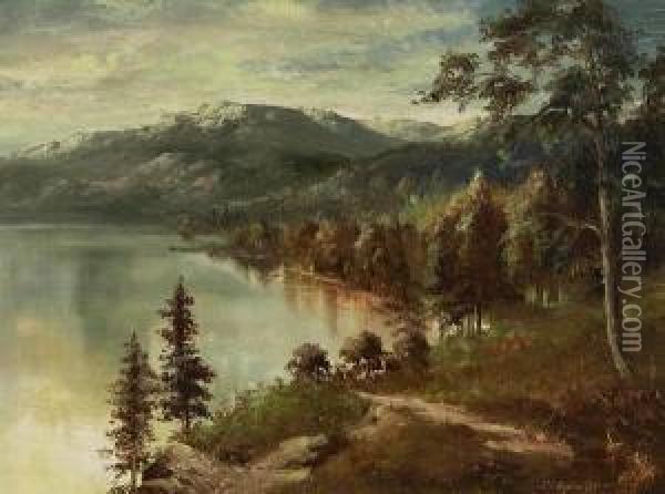 Lake Okanagan, British Columbia Oil Painting - Terrick John Williams