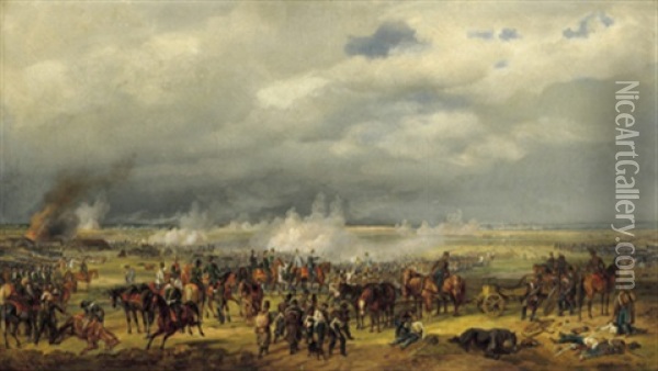 Die Schlacht Bei Comorn In Ungarn Am 11. Juli 1849 Oil Painting - Albrecht Adam