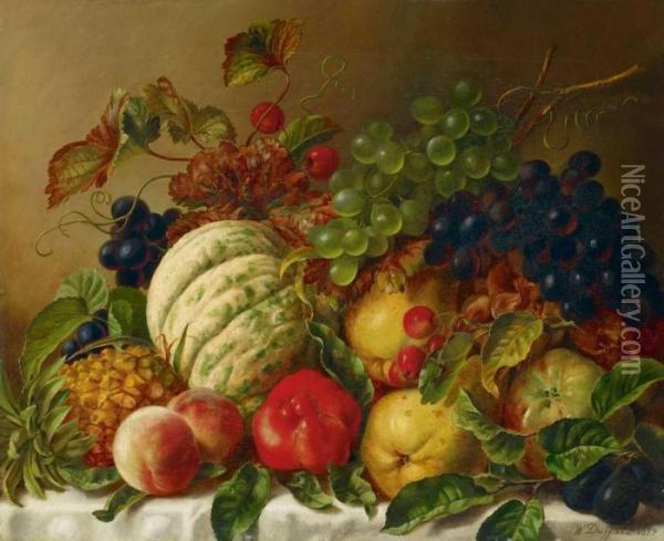 Fruchtestillleben Oil Painting - William Duffield