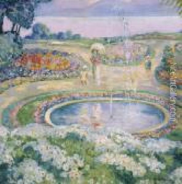 Le Jardin Fleuri Oil Painting - Henri Lebasque