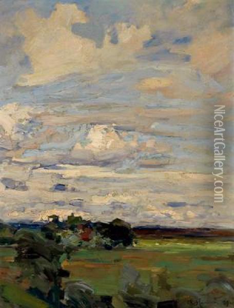 Weite Landschaft Oil Painting - Alois Hanisch