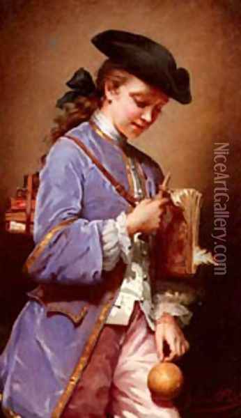 L Enfant Au Bilboquet Oil Painting - Bole Jeanne