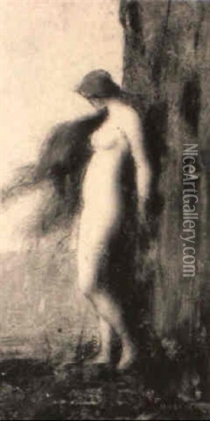 Femme Nue Oil Painting - Jean Jacques Henner
