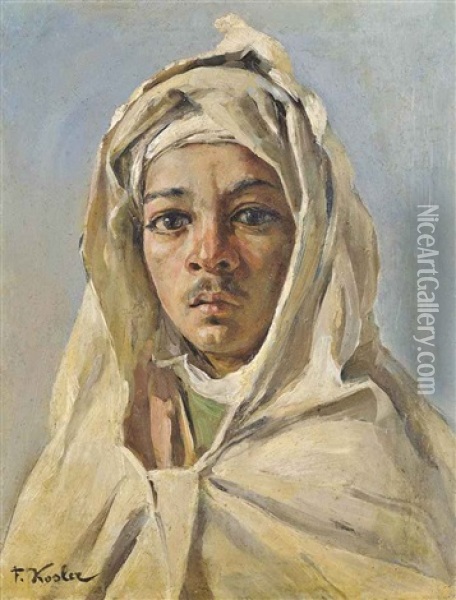 A Young Bedouin Oil Painting - Franz Xavier Kosler