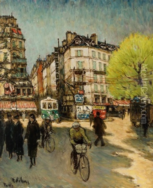 Place De La Republique Oil Painting - Peter Alexanrovitch (Pierre) Nilouss