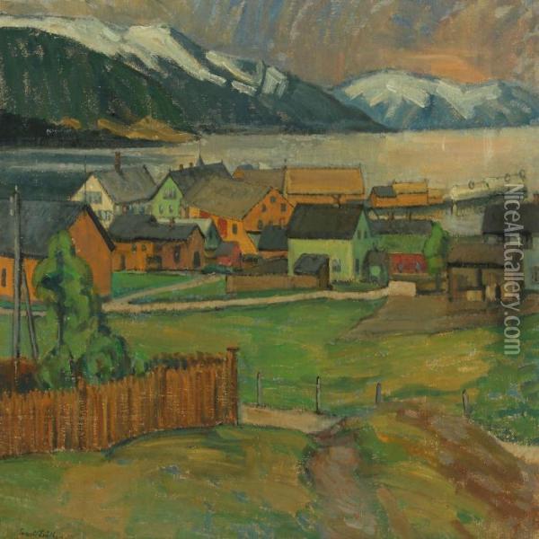 Norwegian Landscape Oil Painting - Ernst Zeuthen