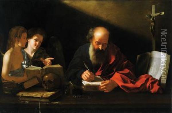 La Lezione Di San Matteo Oil Painting - Bartolomeo Cavarrozzi